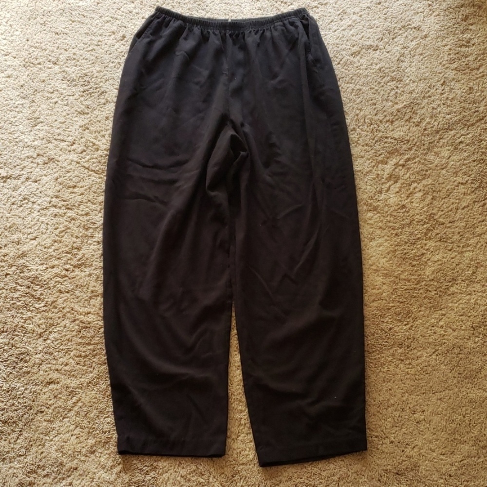 Teddi 16 petite elastic waist black pants